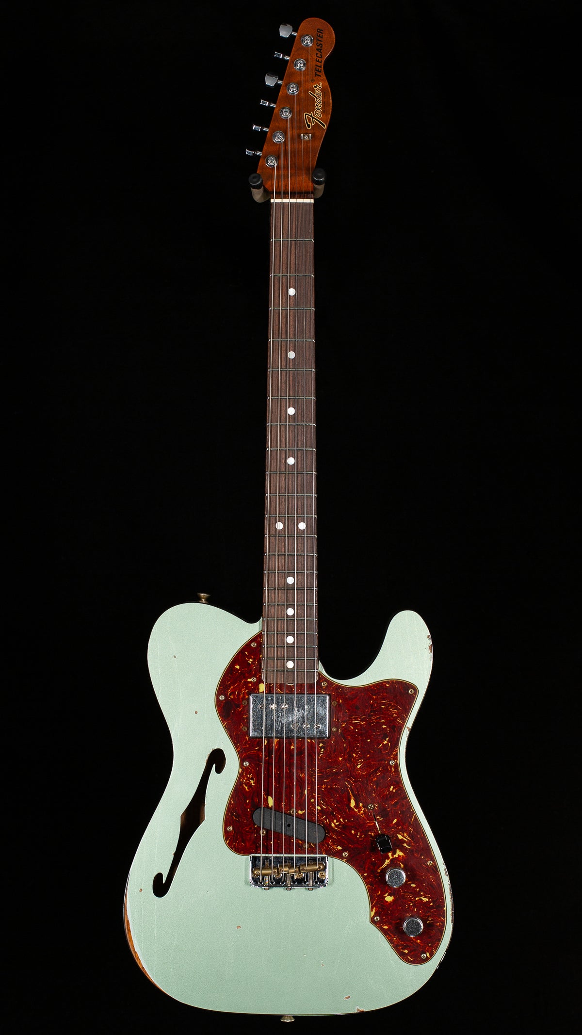 Fender Custom Shop LTD 1972 Telecaster Custom Thinline Relic Faded Sage Green Metallic (164)