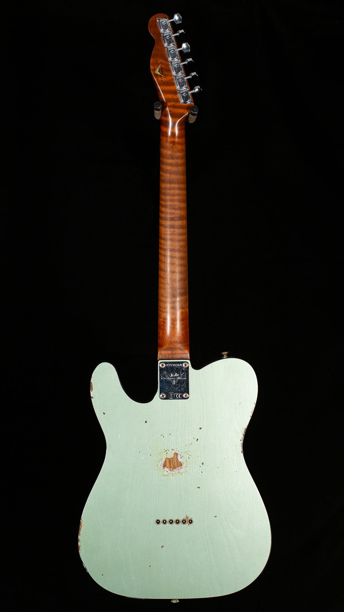 Fender Custom Shop LTD 1972 Telecaster Custom Thinline Relic Faded Sage Green Metallic (164)