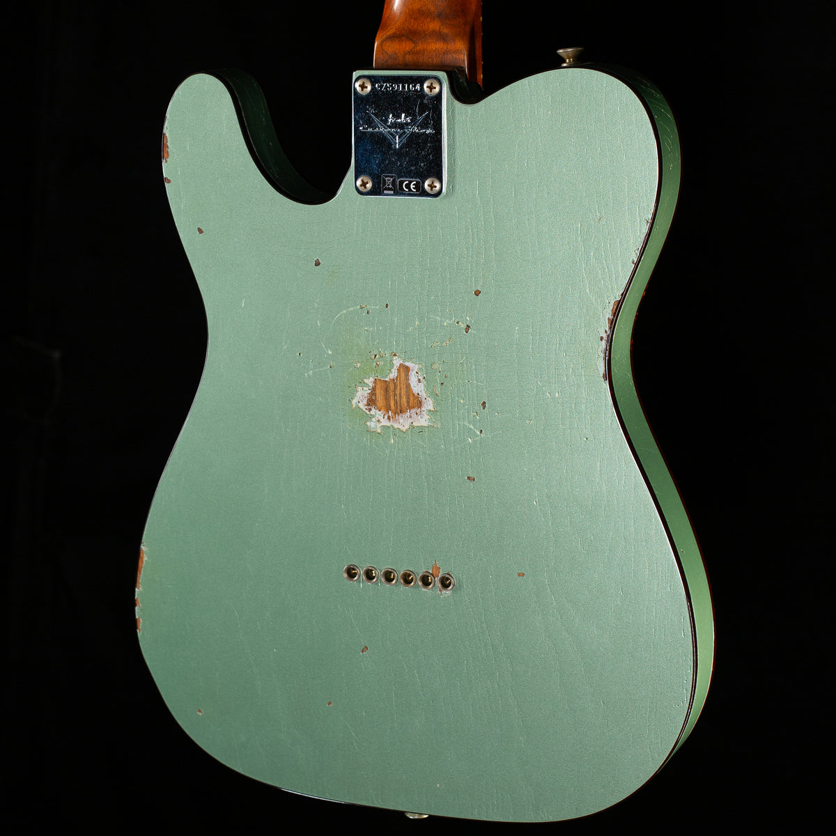 Fender Custom Shop LTD 1972 Telecaster Custom Thinline Relic Faded Sage Green Metallic (164)