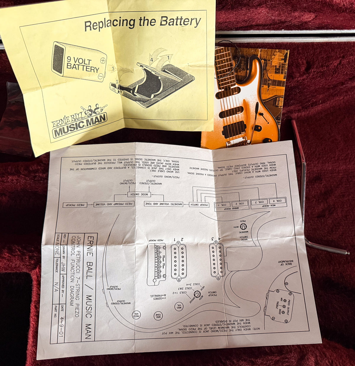 2002 Ernie Ball Music Man Petrucci 7 String Piezo Mystic Dream