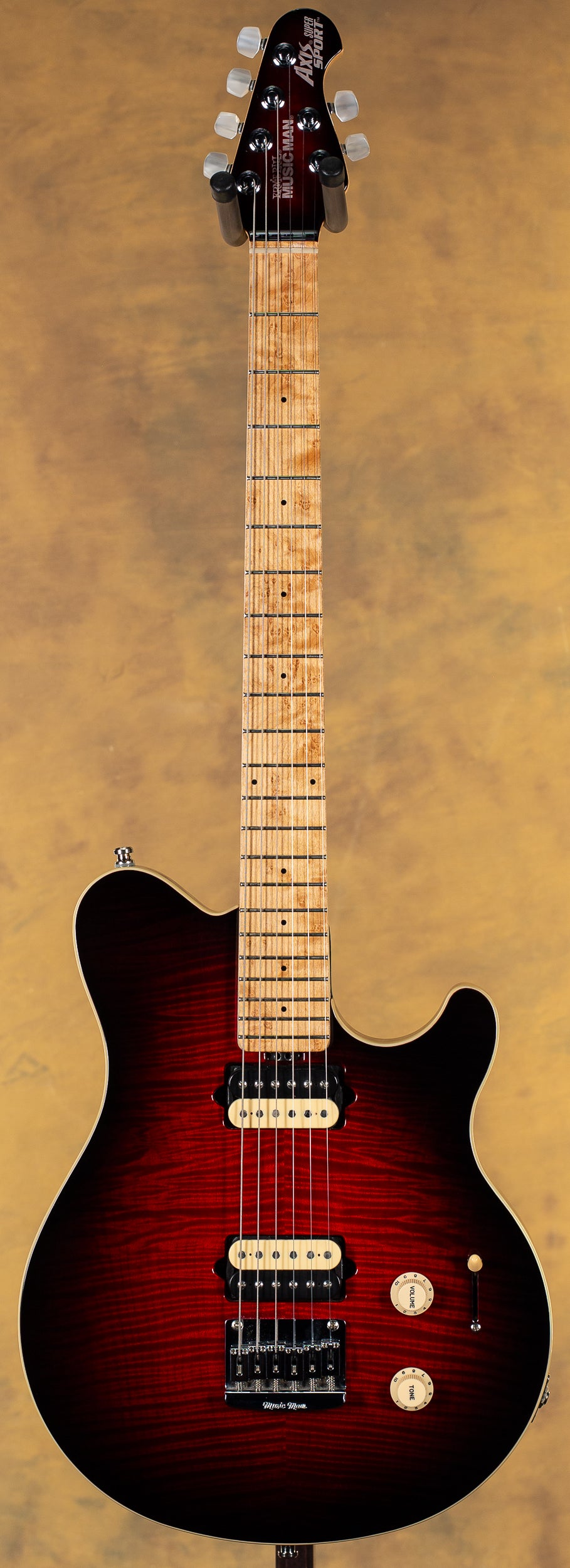 2003 Ernie Ball Music Man Axis Super Sport HH Hardtail Black Cherry Burst