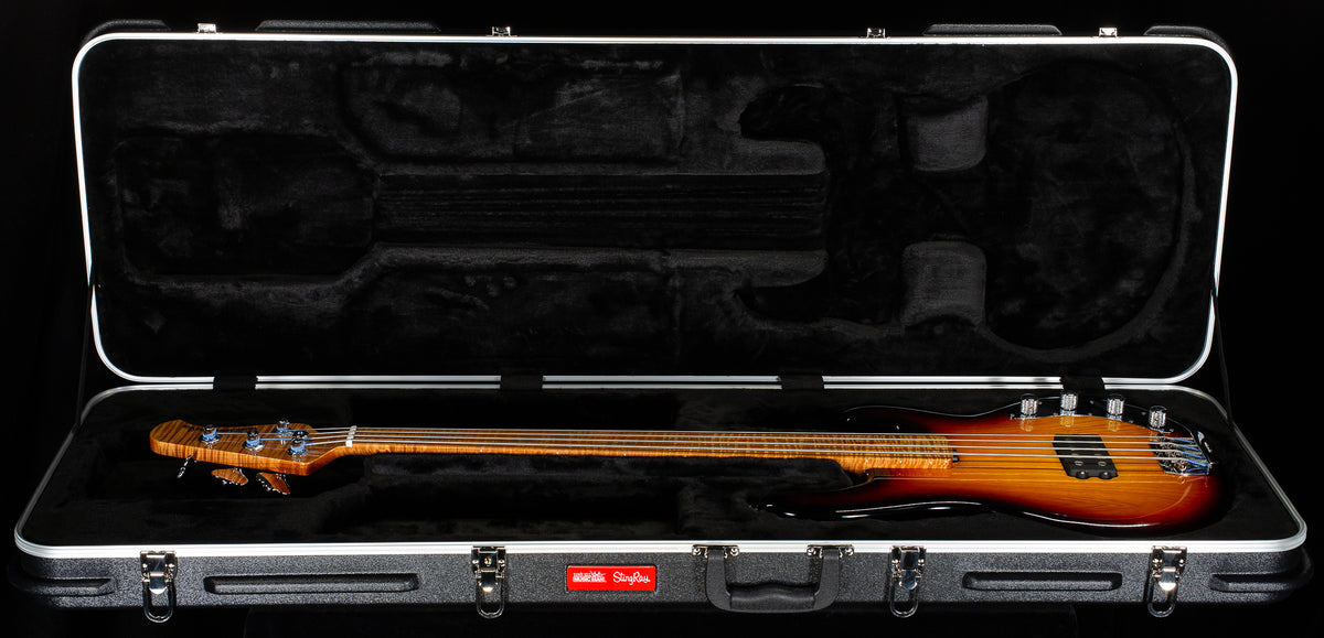 Ernie Ball Music Man BFR StingRay Fretless Figured Roasted Neck Vintage Sierra Burst