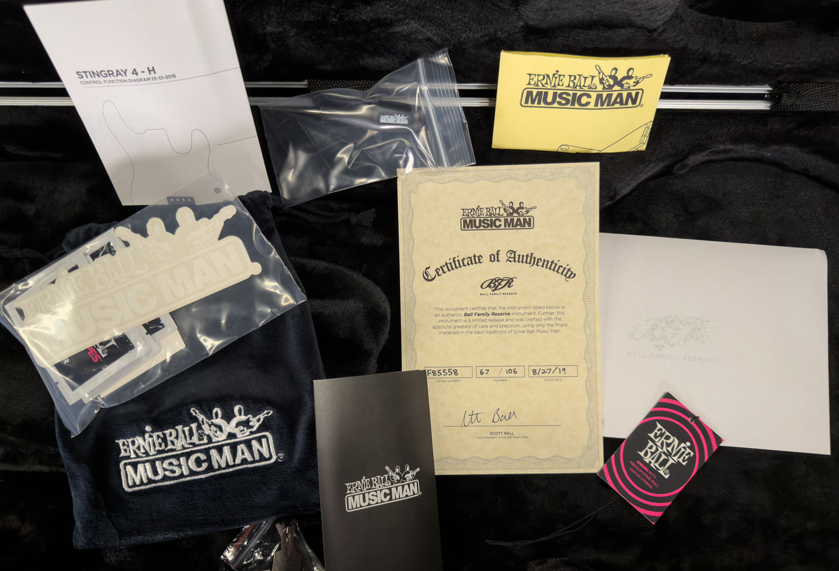 Ernie Ball Music Man BFR StingRay Fretless Figured Roasted Neck Vintage Sierra Burst