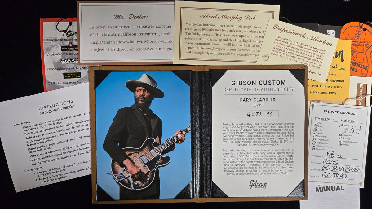 Gibson Custom Shop Gary Clark Jr. ES-355 Cobra Burst VOS (R90)
