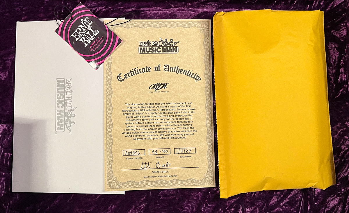 Ernie Ball Music Man Axis Nitro Ball Family Reserve Quilt Purple (046)