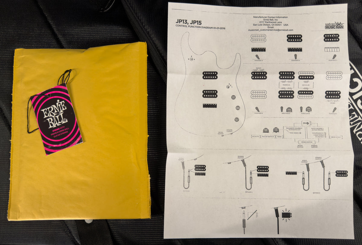 Ernie Ball Music Man JP15 Piezo Green Tiger Quilt (703)