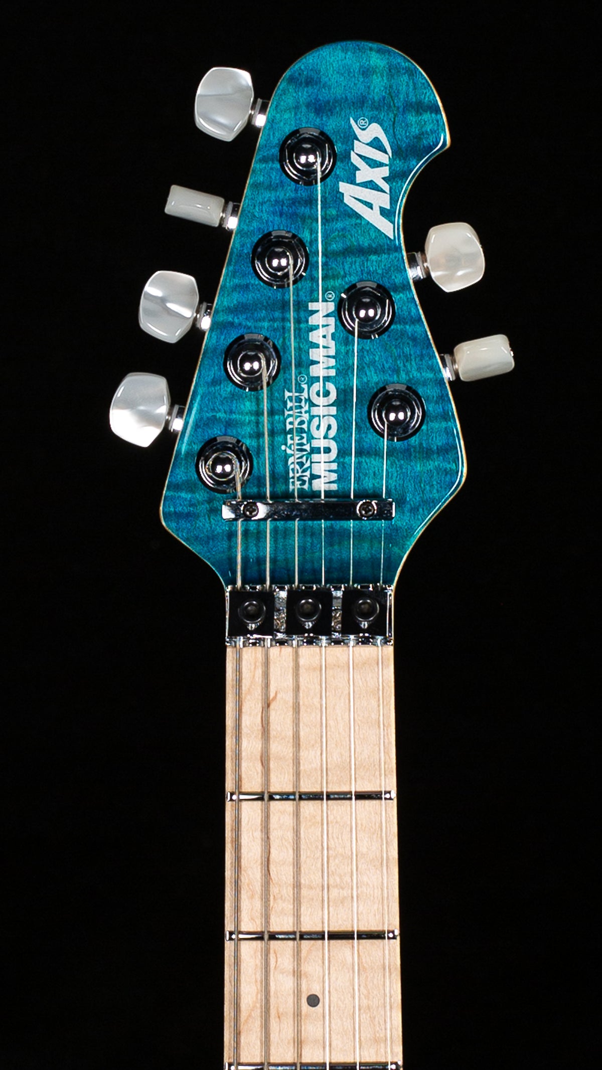 Ernie Ball Music Man 30th Anniversary Axis Anniversary Trans Blue Quilt (510)