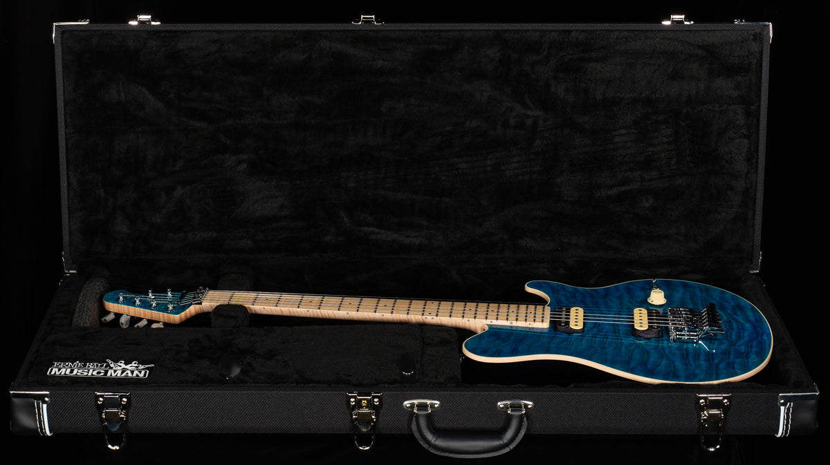 Ernie Ball Music Man 30th Anniversary Axis Anniversary Trans Blue Quilt (510)