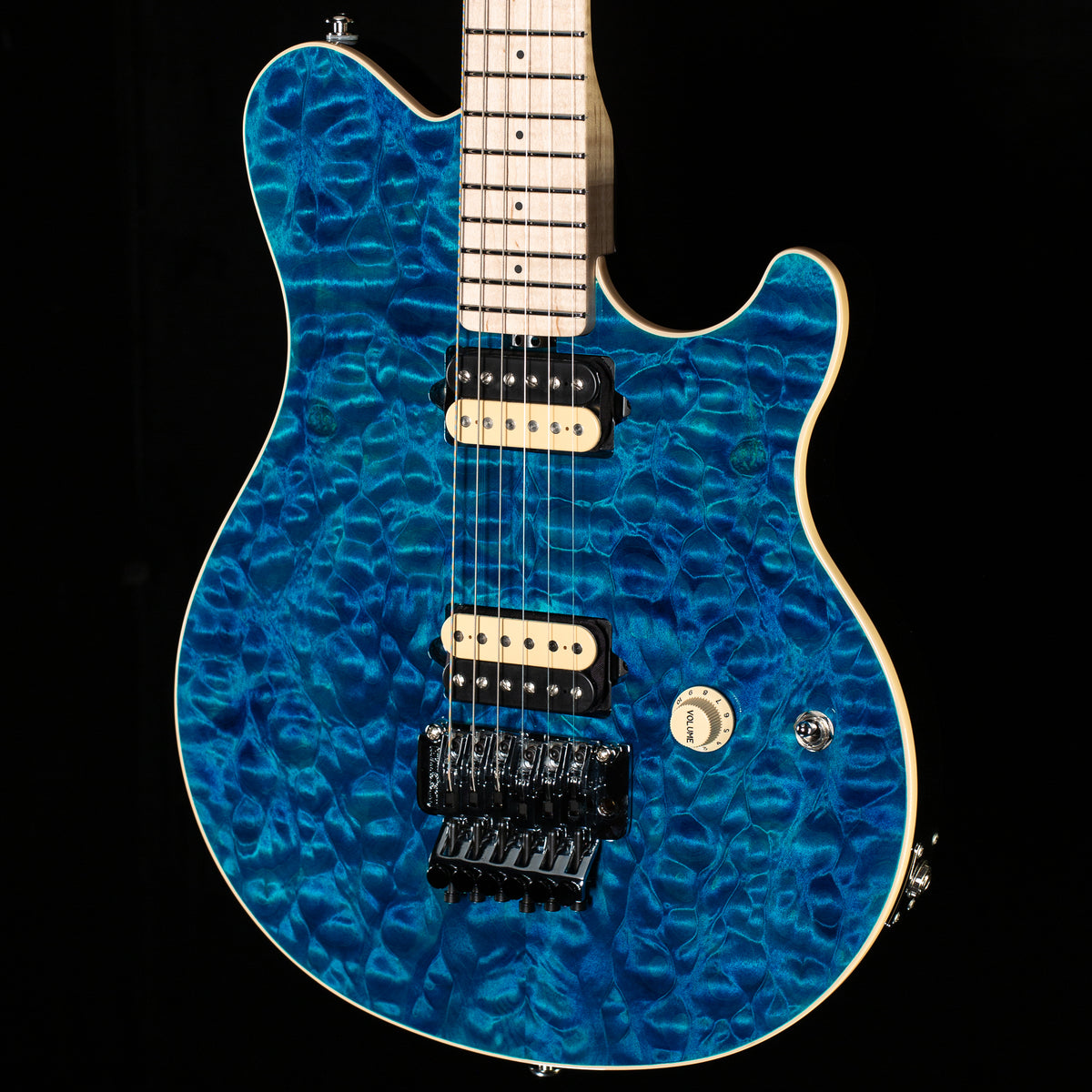 Ernie Ball Music Man 30th Anniversary Axis Anniversary Trans Blue Quilt (544)