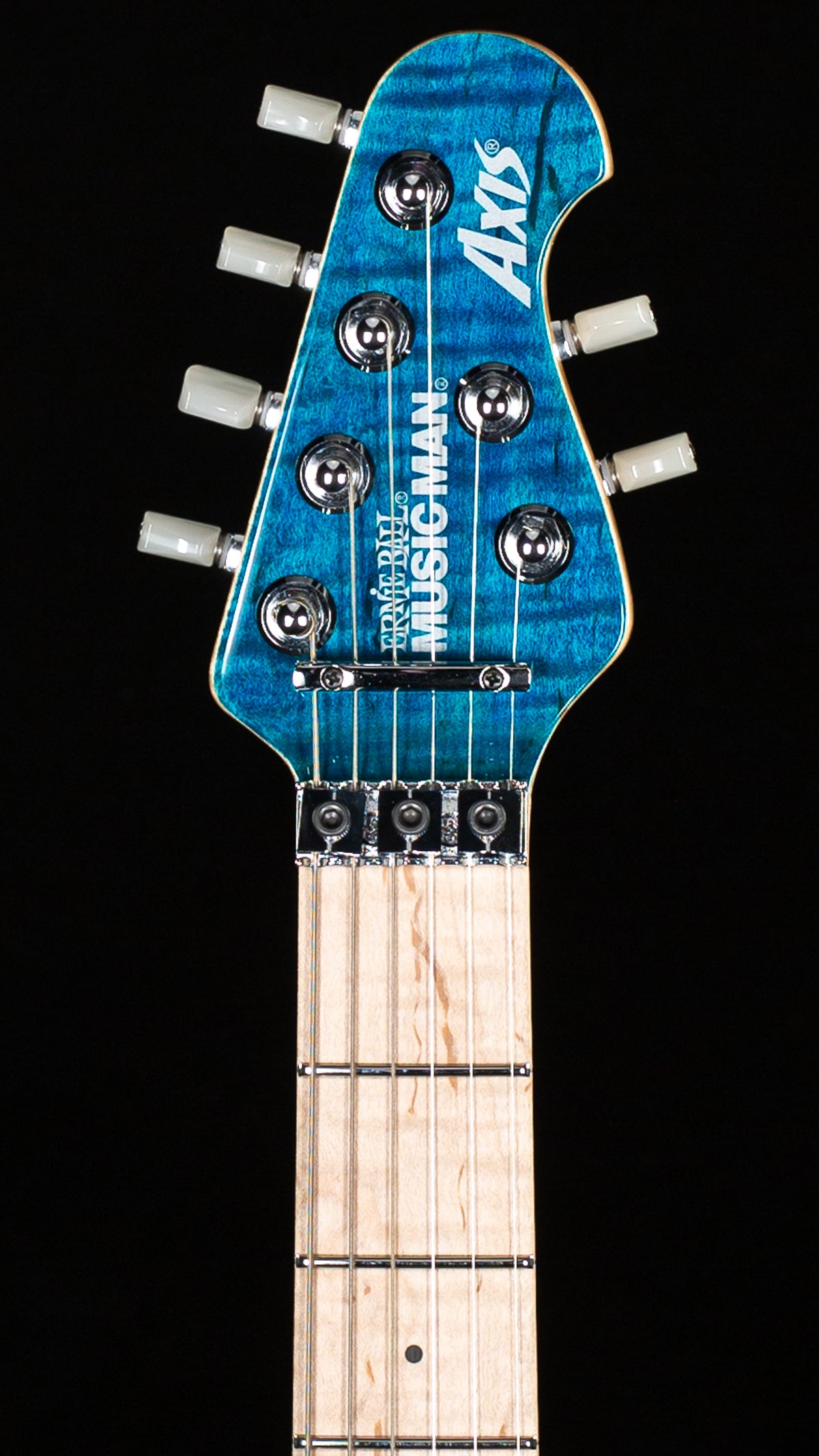 Ernie Ball Music Man 30th Anniversary Axis Anniversary Trans Blue Quilt (544)