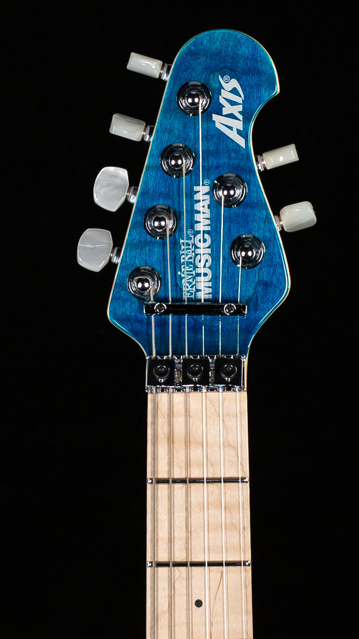 Ernie Ball Music Man 30th Anniversary Axis Anniversary Trans Blue Quilt (691)