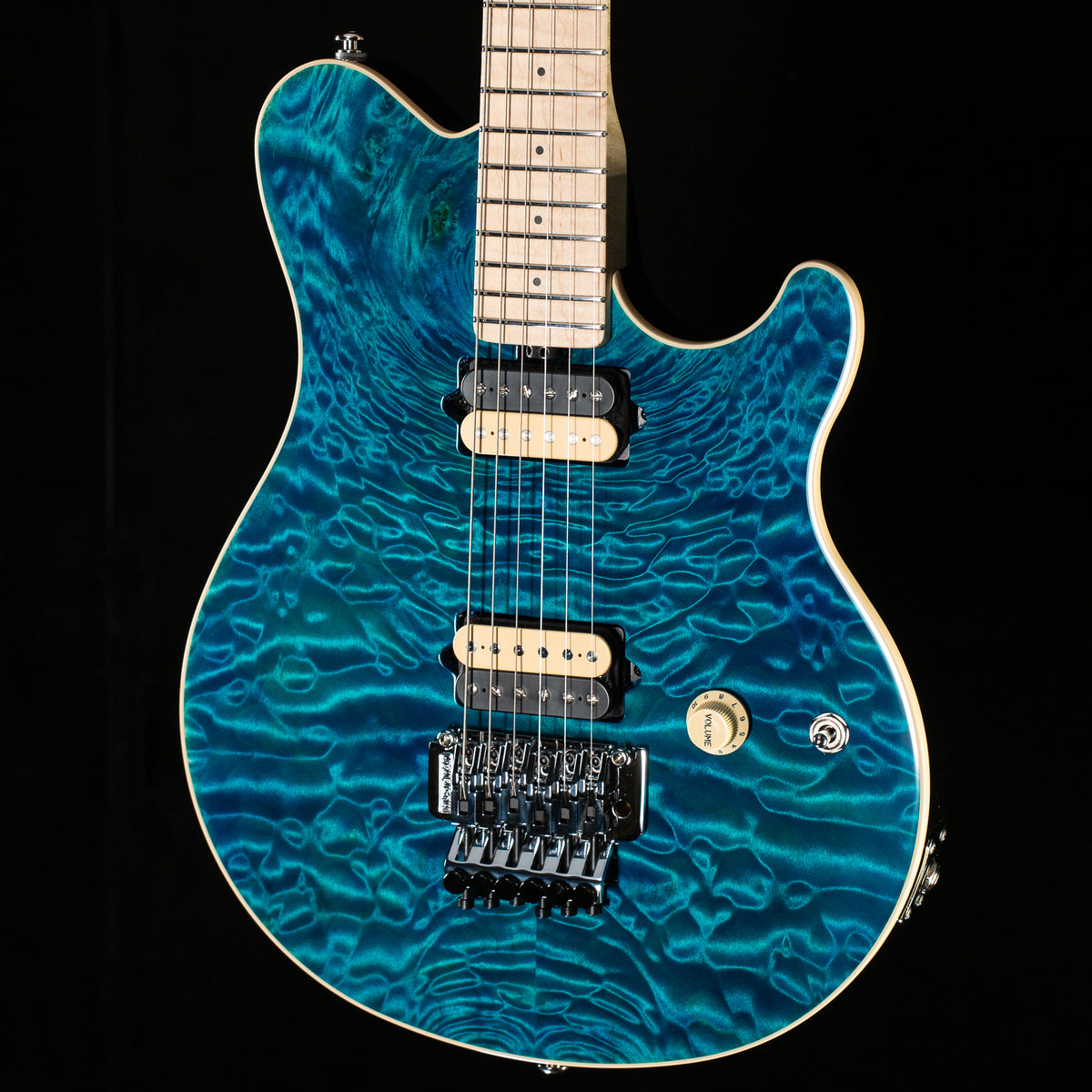 Ernie Ball Music Man 30th Anniversary Axis Anniversary Trans Blue Quilt (691)