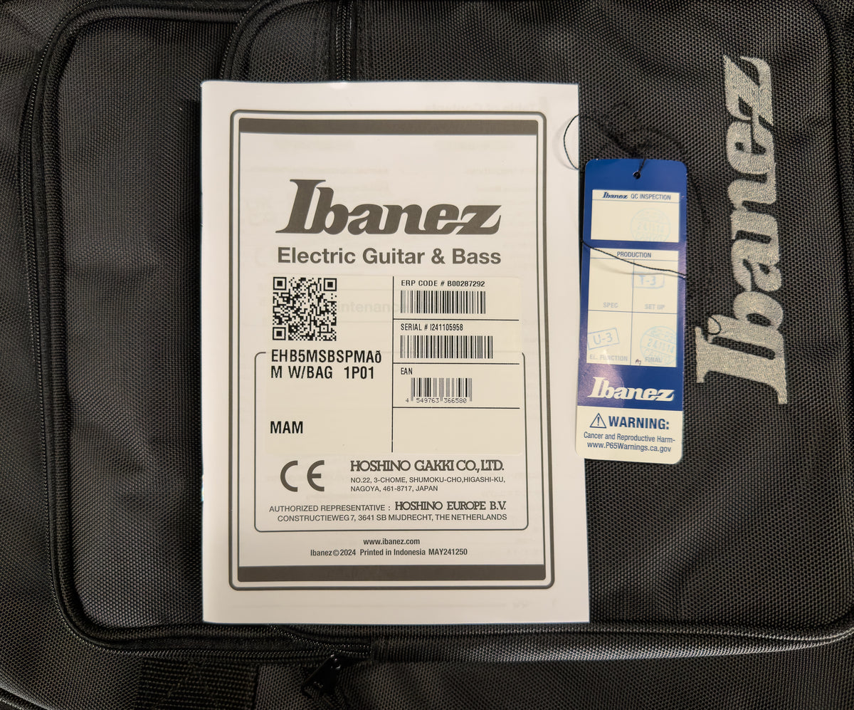 Ibanez Bass Workshop EHB5MSBSPMAM 5-string Multi-scale Bass Midnight Arctic Ocean Matte (958)