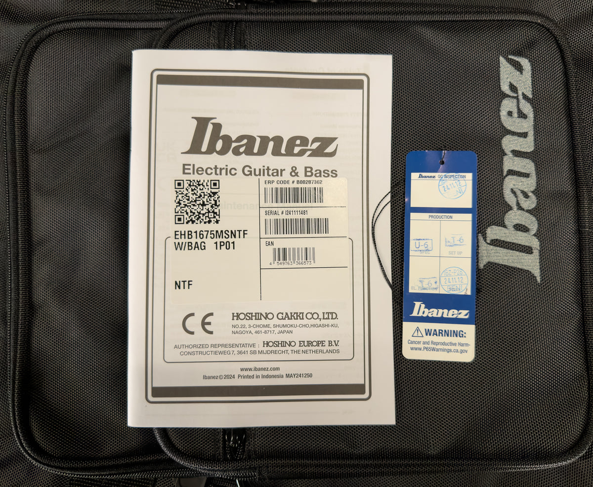 Ibanez Bass Workshop EHB1675MS 5-string Multi-scale Bass Natural Flat (481)