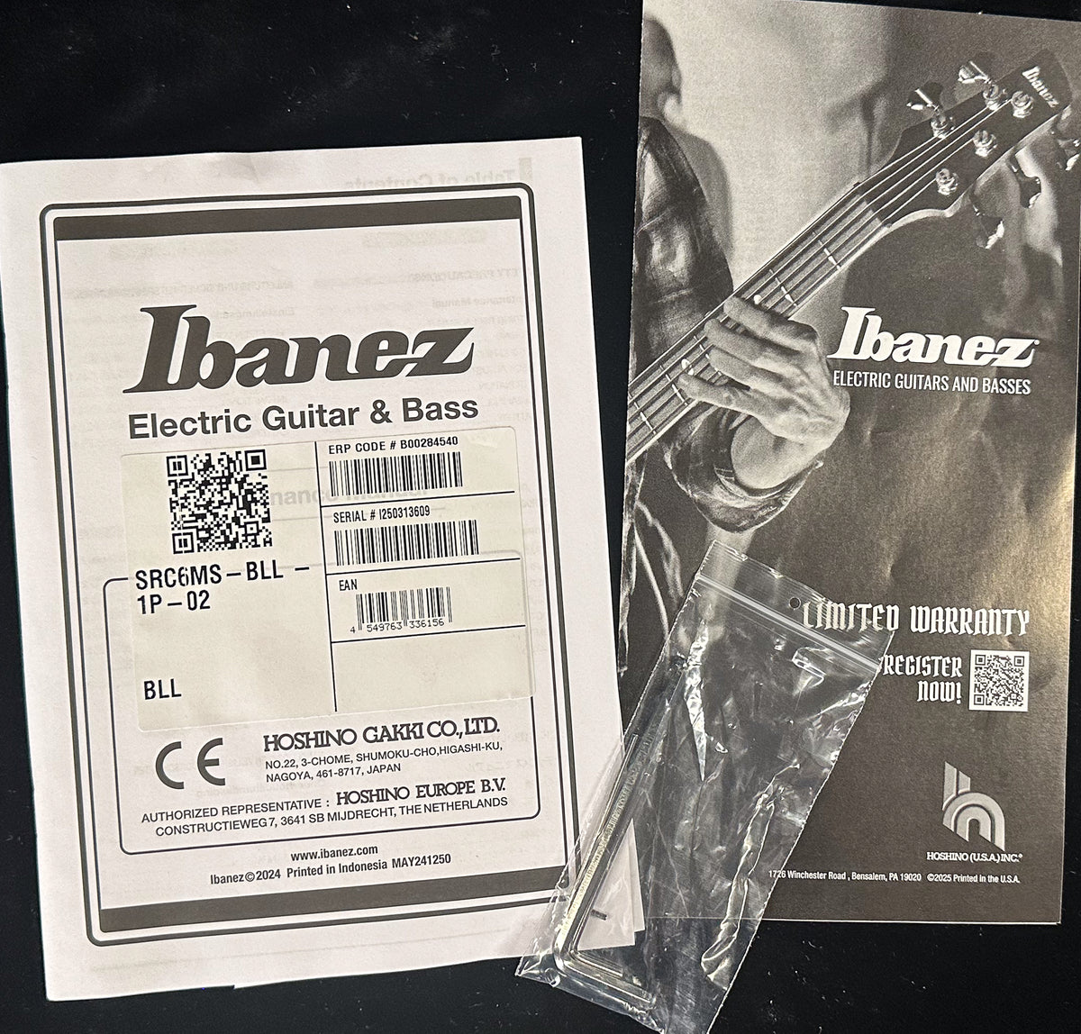 Ibanez Bass Workshop SRC6MS 6-string Multi-Scale Bass Black Stained Burst Low Gloss (609)