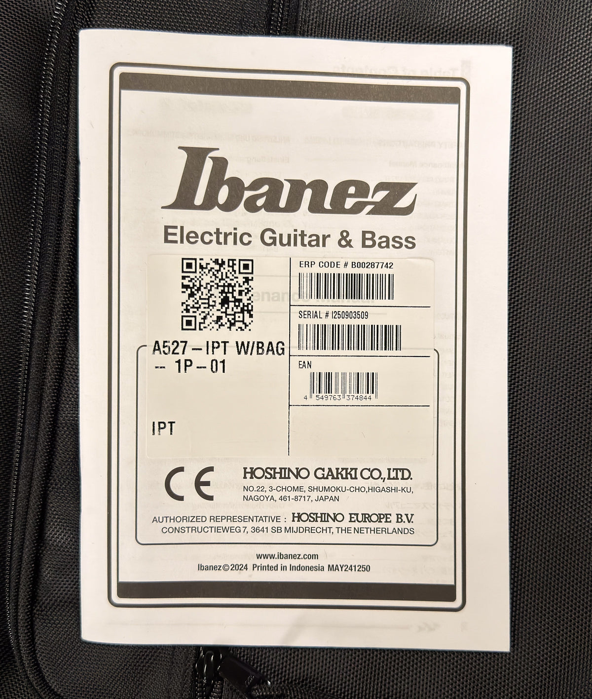 Ibanez A Series A527IPT Iron Pewter 7 String (509)