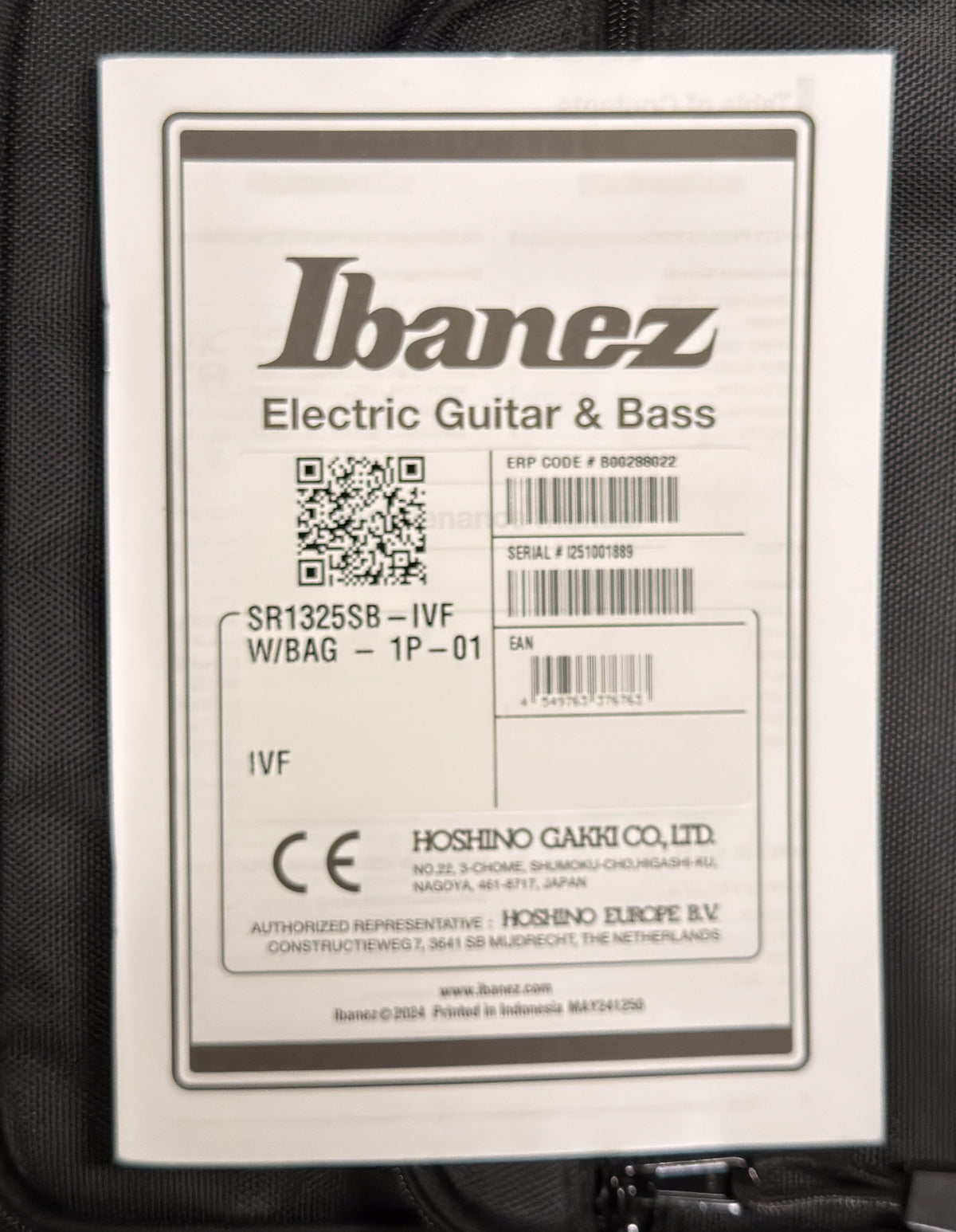 Ibanez SR Premium SR1325SBIVF Icebreaker Wave Flat 5 String (889)