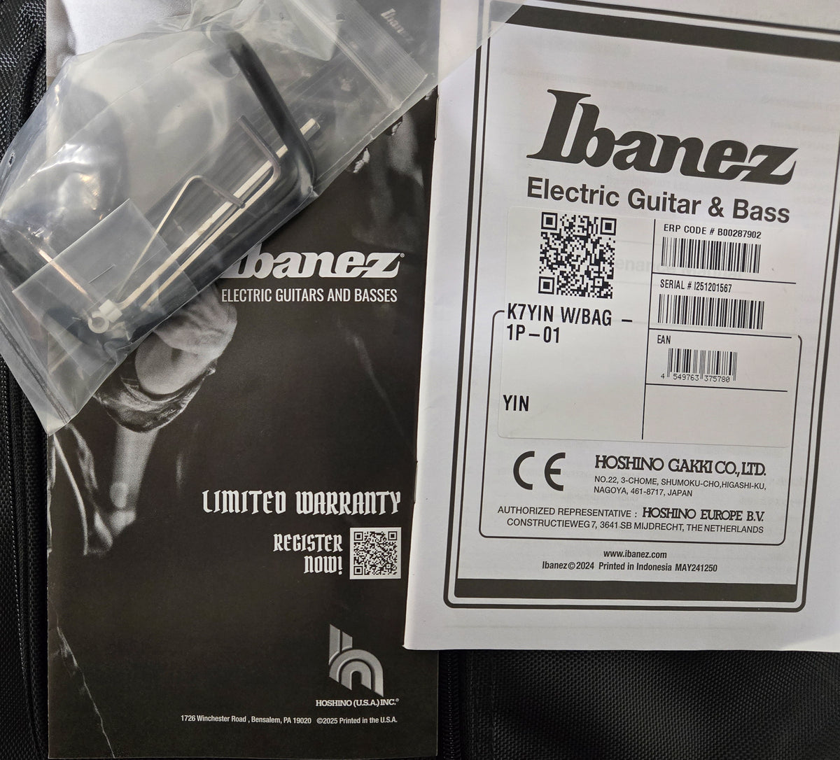 Ibanez K7YIN James "Munky" Shaffer Signature 7-string Matte Black (567)