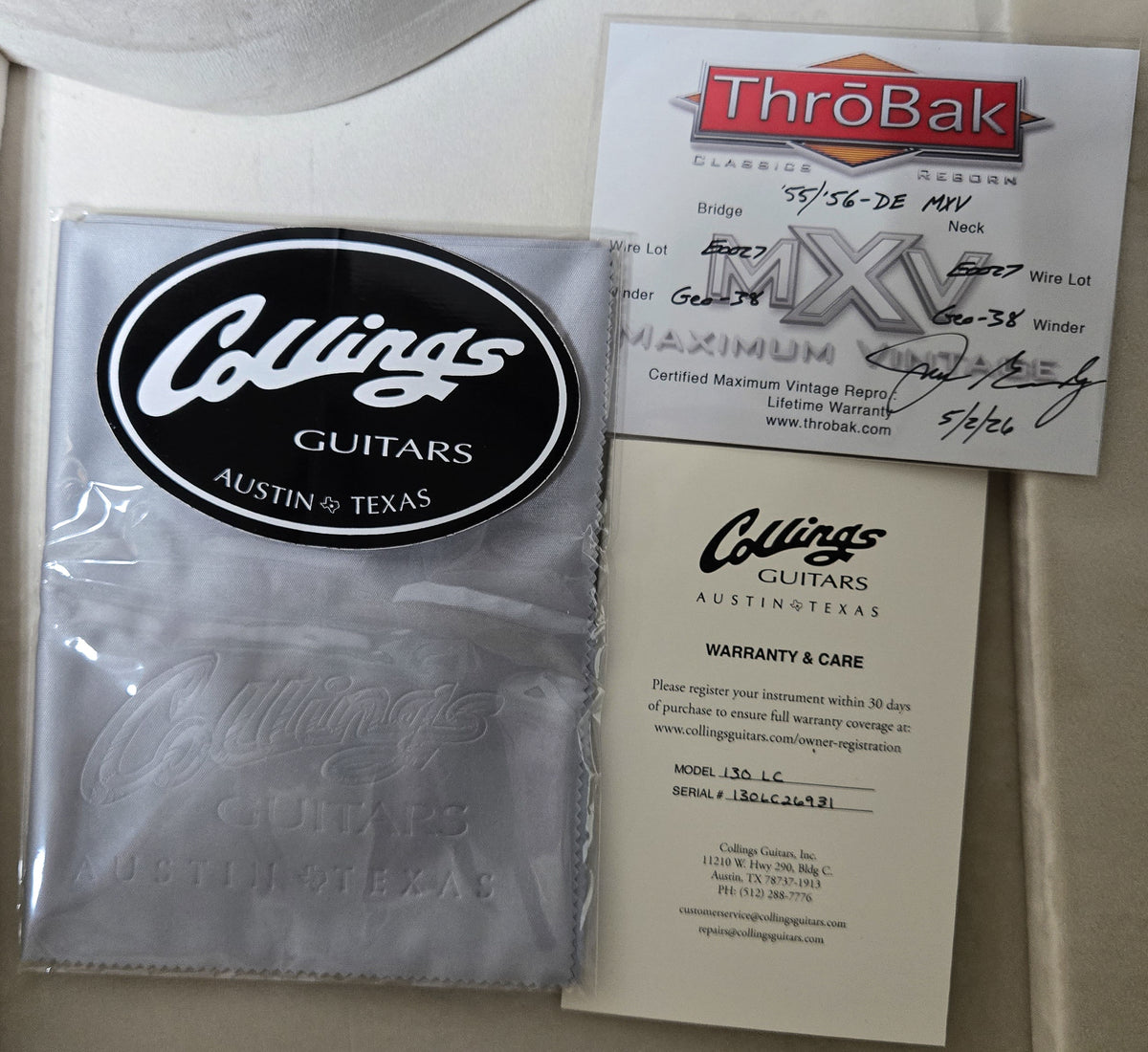 Collings I-30 LC Blonde ThroBak P90s (931)