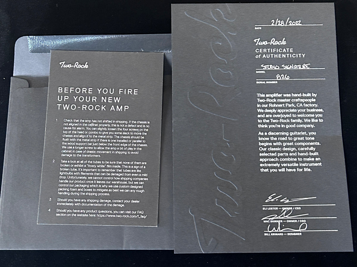 Two Rock Studio Singature Head Black