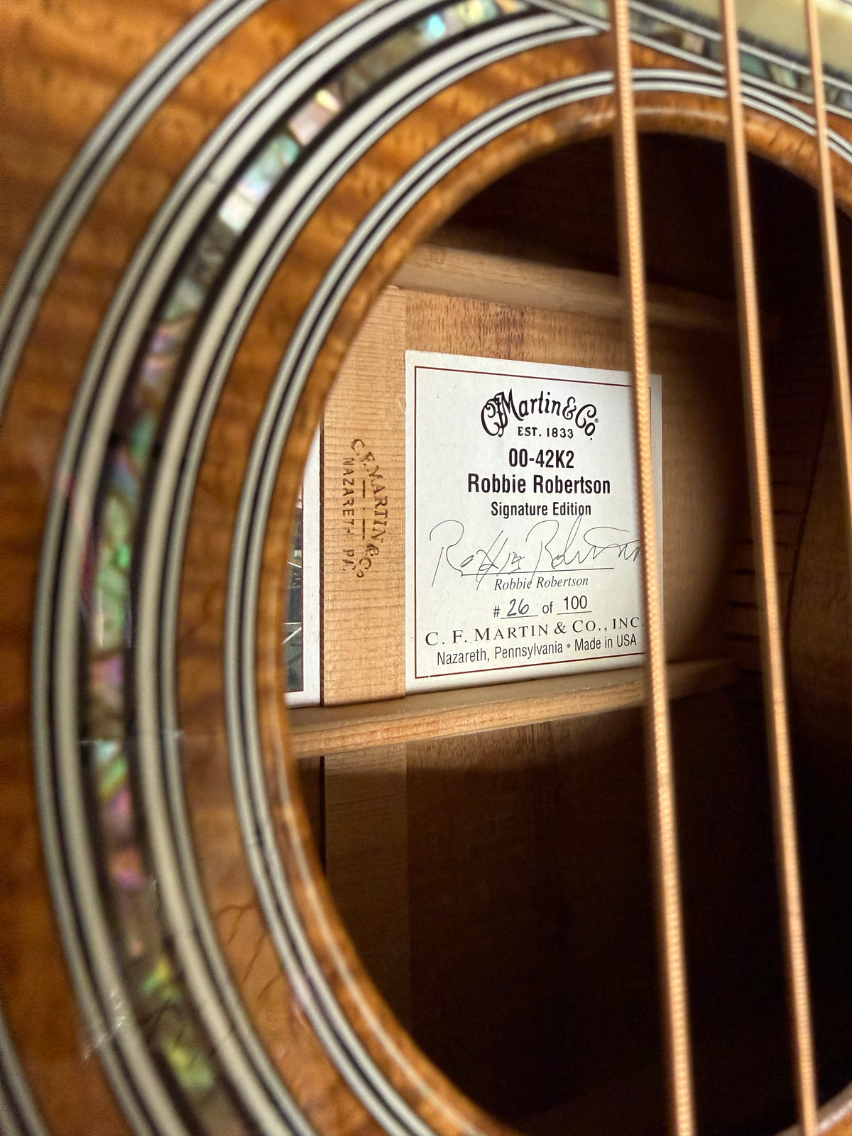 2006 Martin 00-42K2 Robbie Robertson Signature Edition