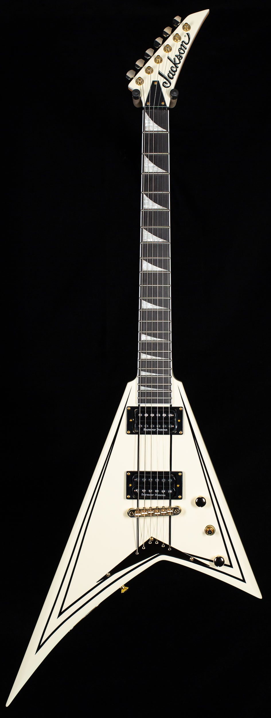 Jackson Pro Series Rhoads RRT-3 Ivory with Black Pinstripes (117)