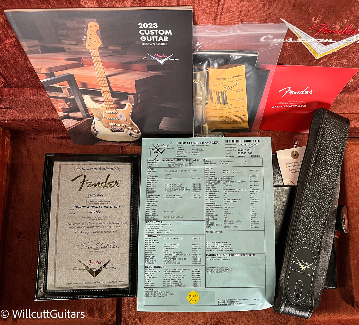 Fender Custom Shop Johnny A. Signature Stratocaster Time Capsule Sunset Glow Metallic (150)