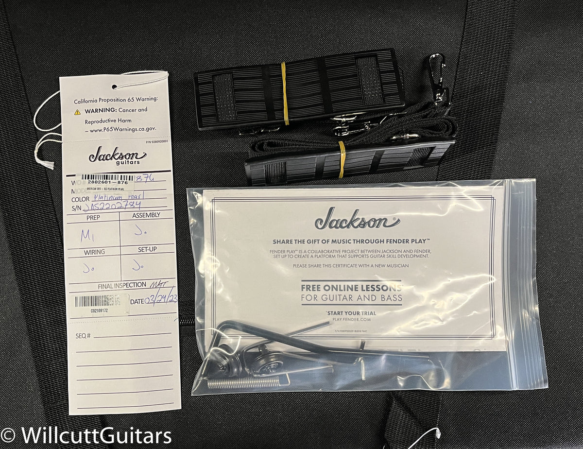 Jackson American Series Soloist SL3, Ebony Fingerboard, Platinum Pearl (784)
