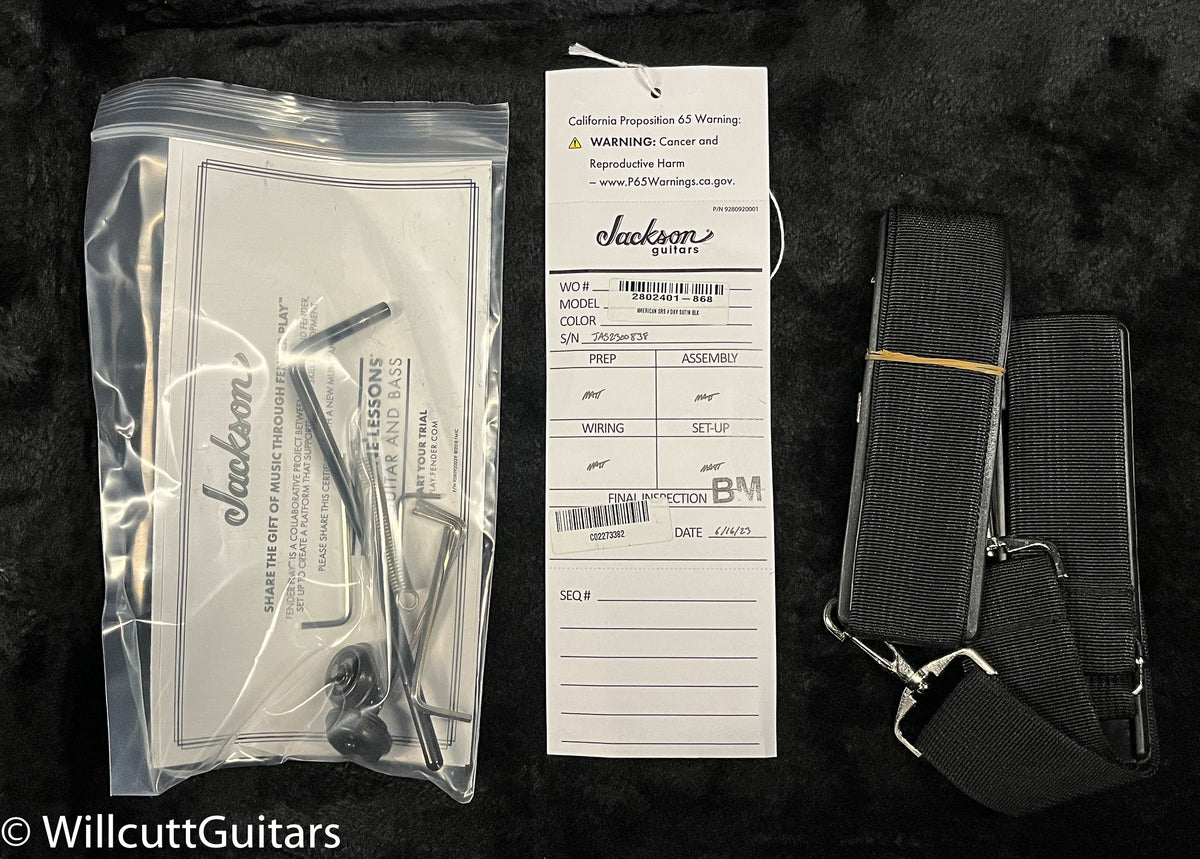 Jackson American Series Virtuoso Streaky Ebony Fingerboard Satin Black (838)