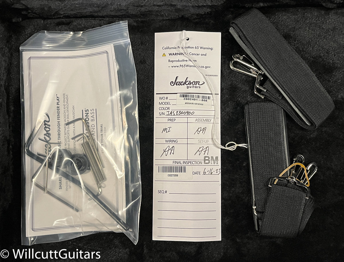 Jackson American Series Virtuoso Streaky Ebony Fingerboard, Satin Black (900)