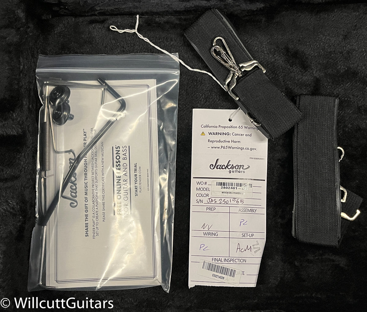 Jackson American Series Virtuoso Streaked Ebony Fingerboard Mystic Blue (565)