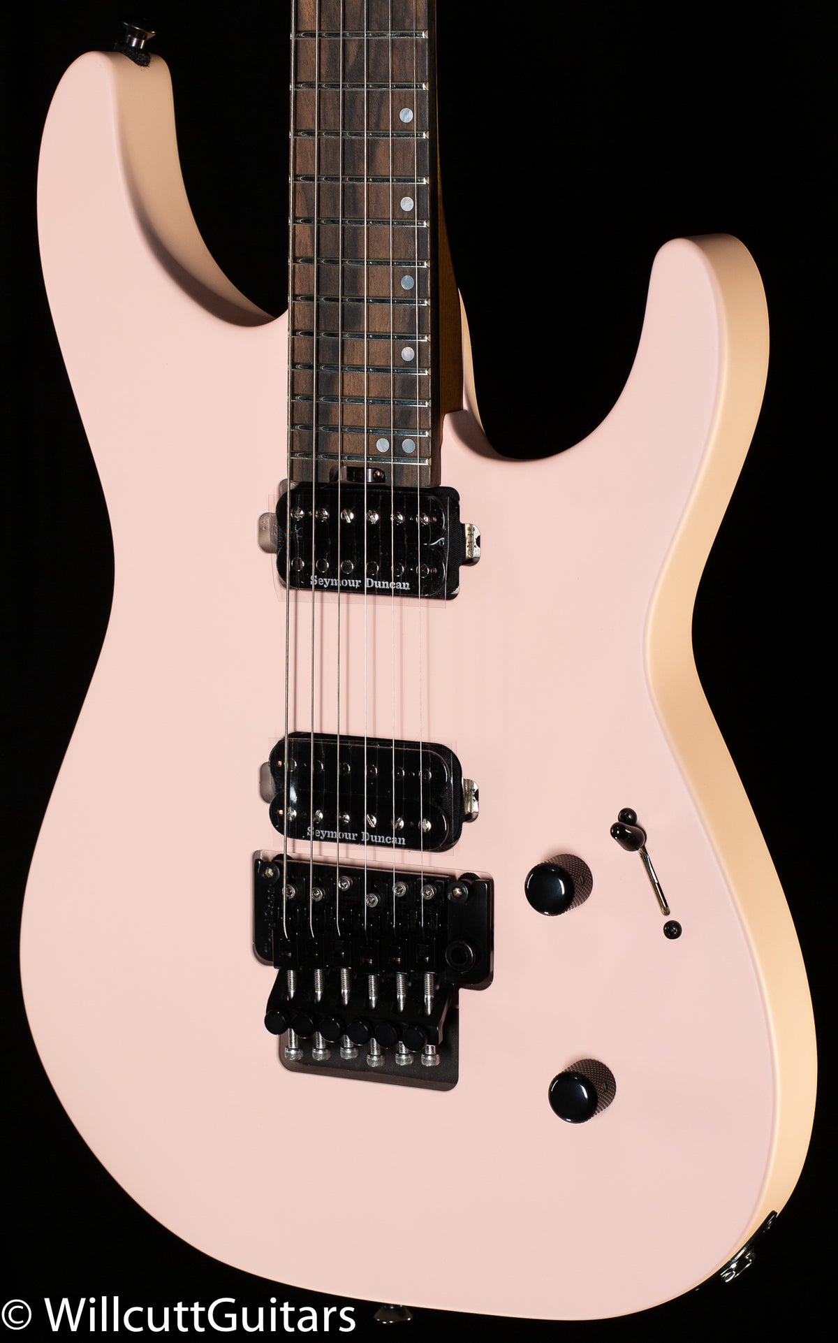 Jackson American Series Virtuoso Streaked Ebony Fingerboard Satin Shell Pink (762)
