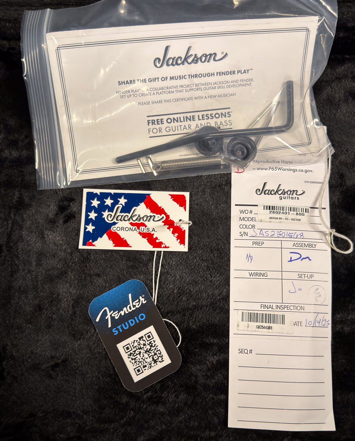 Jackson American Series Limited Edition Virtuoso Streaked Ebony Fingerboard Gold Rush (568)