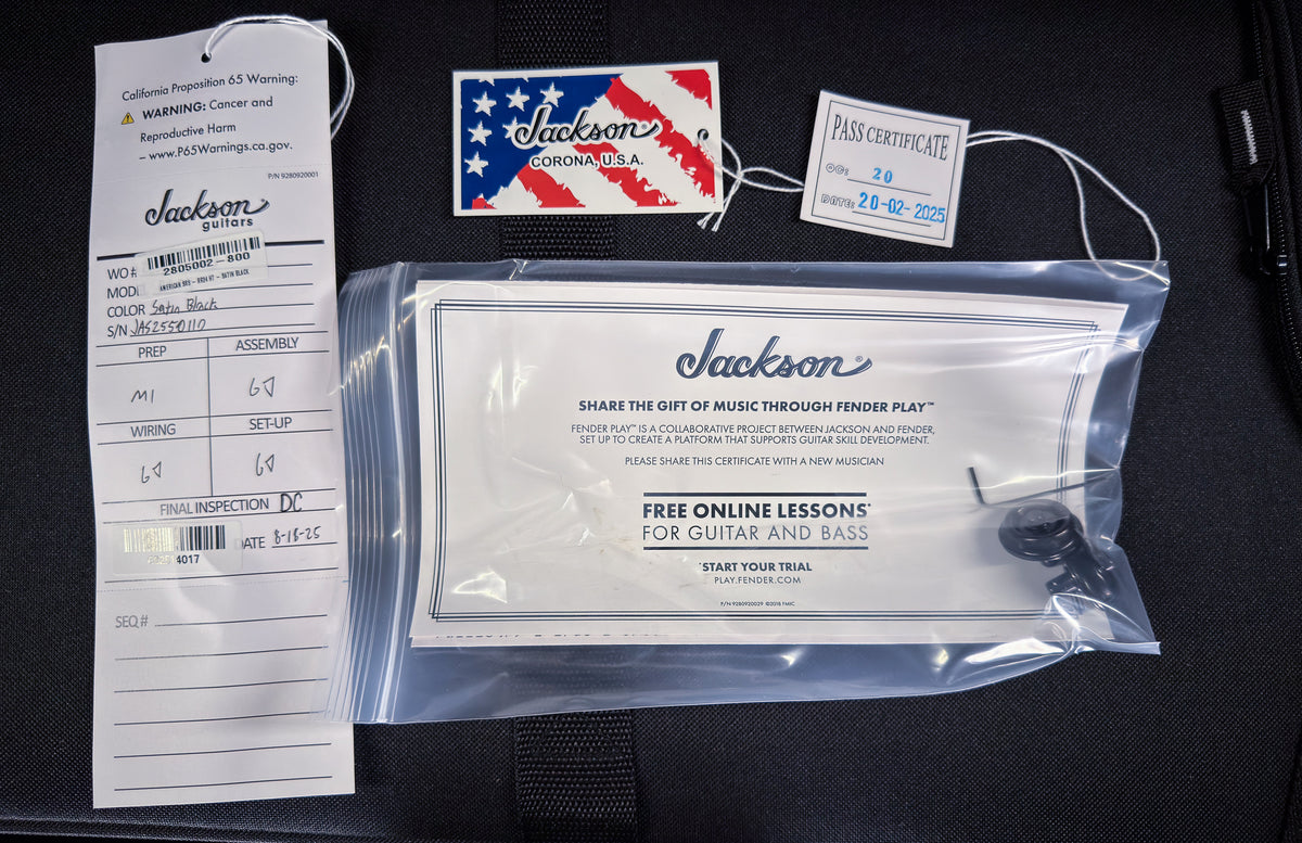 Jackson American Series Rhoads RR24 HT Ebony Fingerboard Satin Black (110)