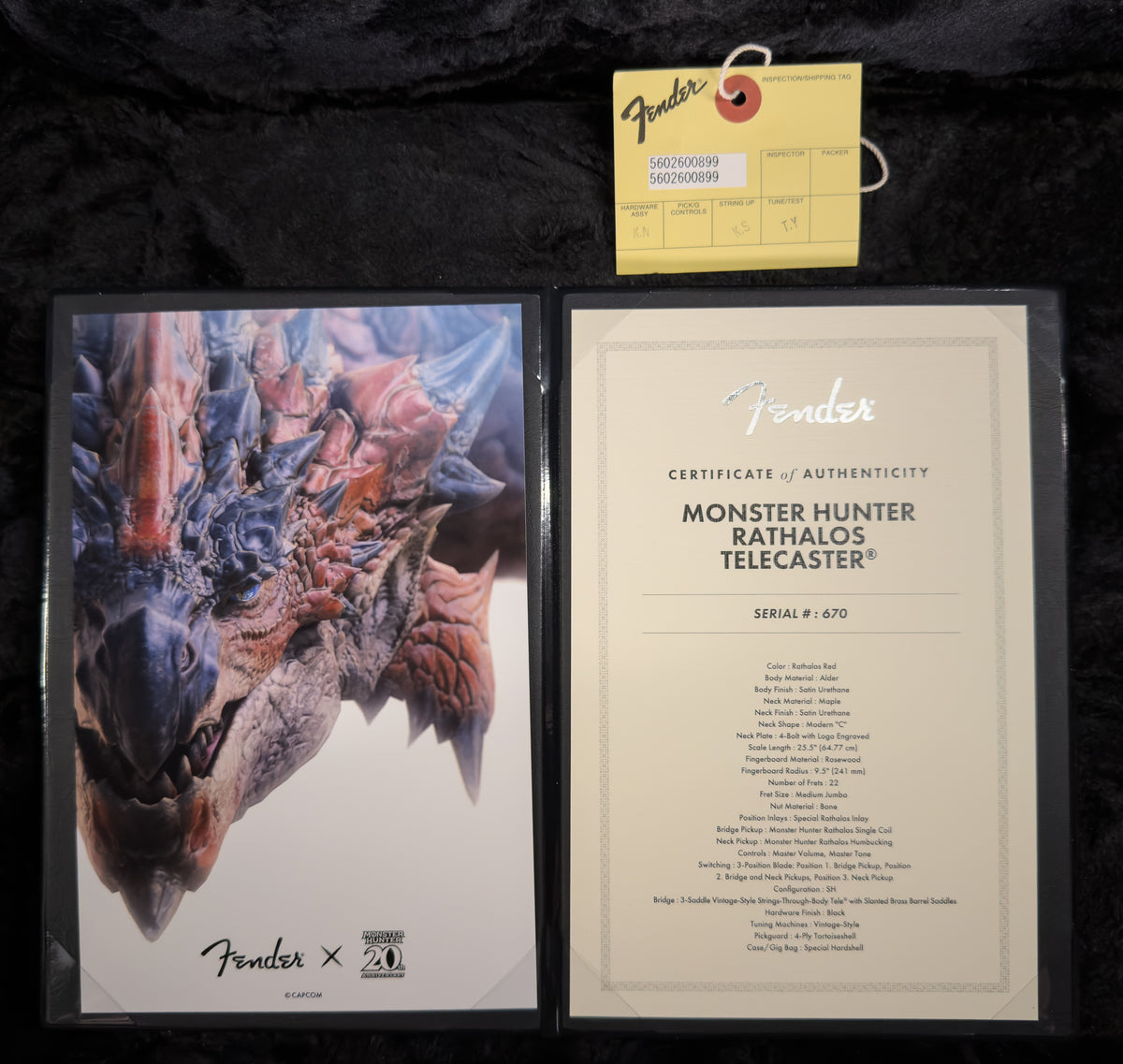 Fender Monster Hunter Rathalos Telecaster Rosewood Fingerboard Rathalos Red (372)