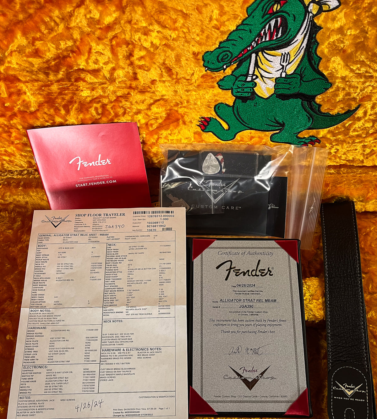 Fender Custom Shop Jerry Garcia Alligator Strat Relic Aged Natural Masterbuilt by Austin MacNutt (390)