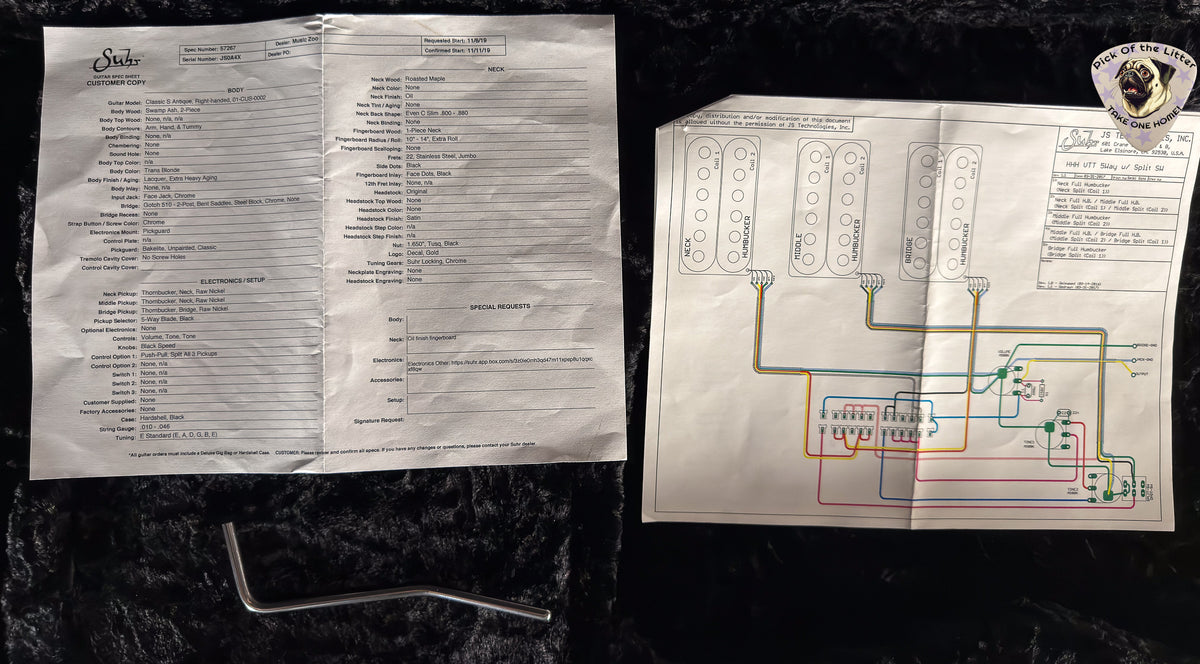 2019 Suhr Classic S Antique Triple Thornbucker Transparent Blonde