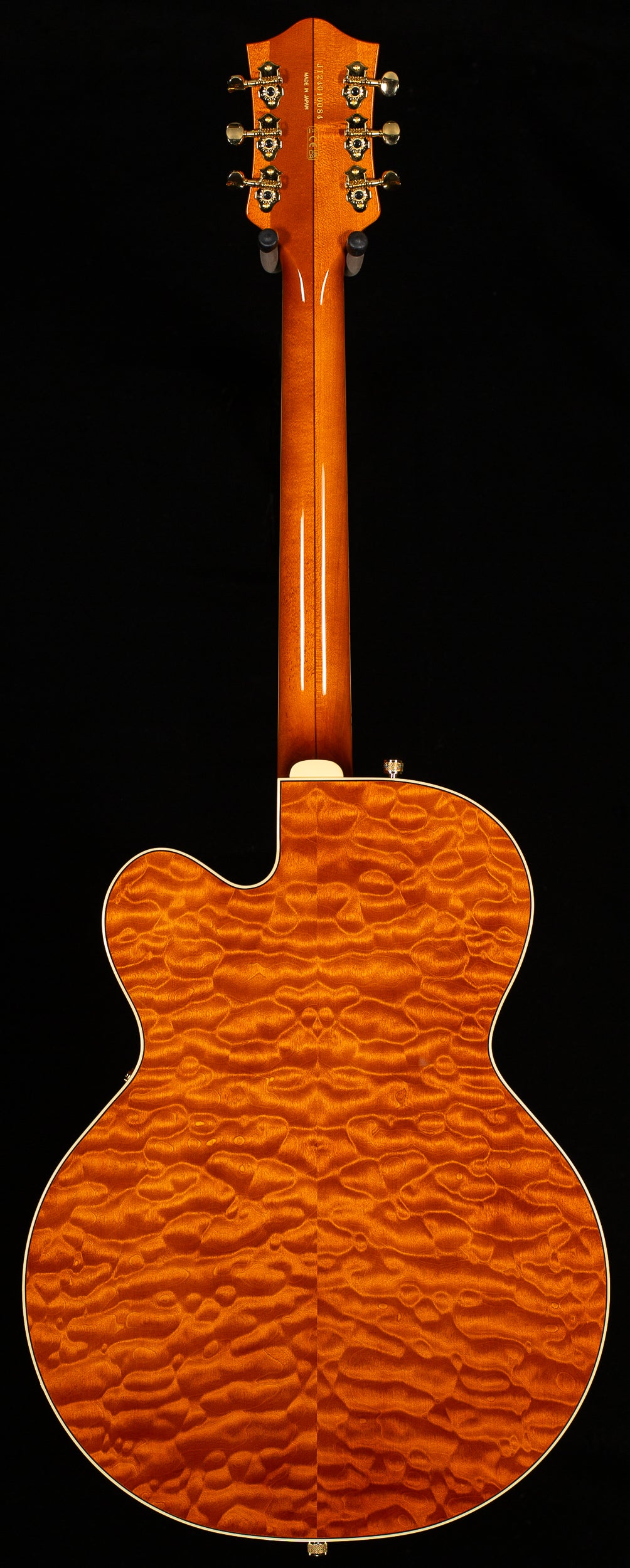 Gretsch G6120TGQM-56 Limited Edition Quilt Classic Chet Atkins Hollow Body with Bigsby Roundup Orange Stain Lacquer (084)