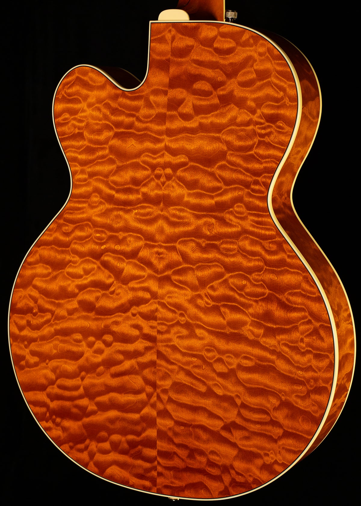 Gretsch G6120TGQM-56 Limited Edition Quilt Classic Chet Atkins Hollow Body with Bigsby Roundup Orange Stain Lacquer (084)