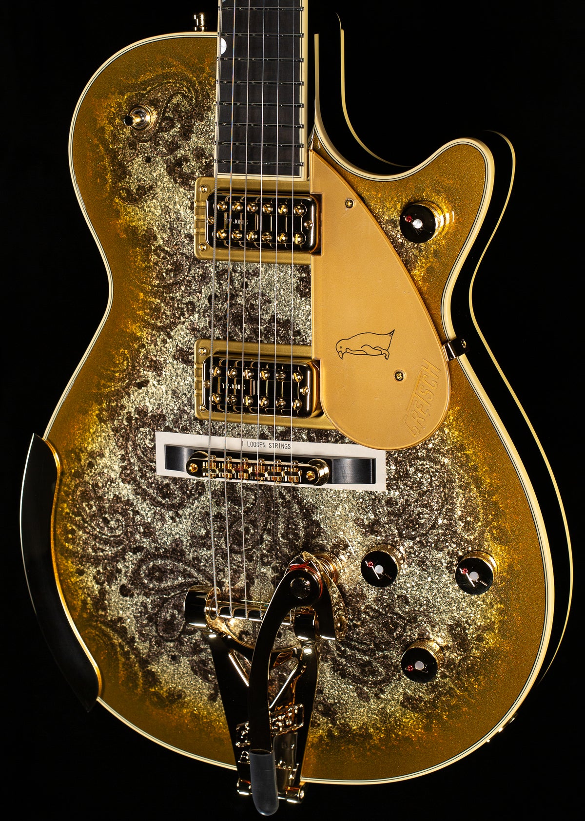 Gretsch G6134TG Limited Edition Paisley Penguin with String-Thru Bigsby Gold Paisley (208)