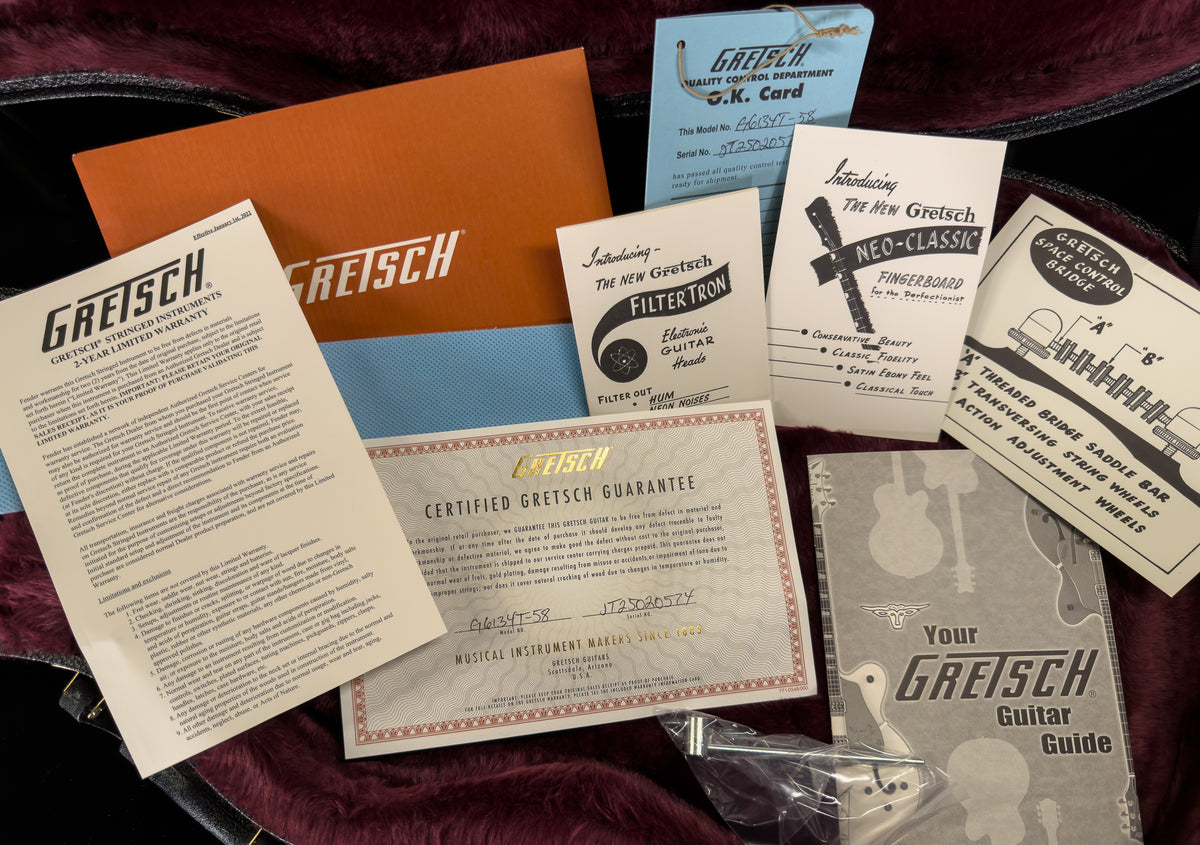 Gretsch G6134T-58 Vintage Select ’58 Penguin with Bigsby, TV Jones, Vintage White (574)