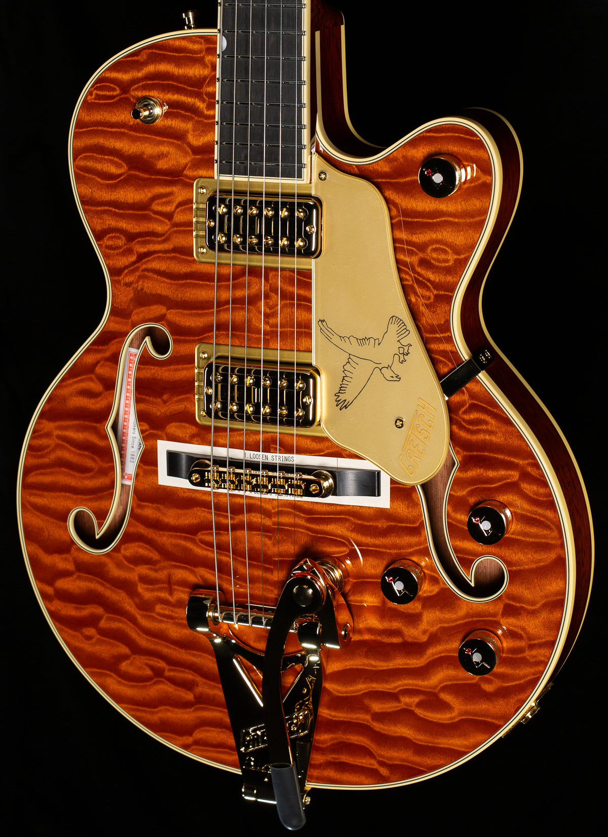 Gretsch Limited Edition Falcon Center Block Jr. with Bigsby Quilted Maple Roundup Orange (834)