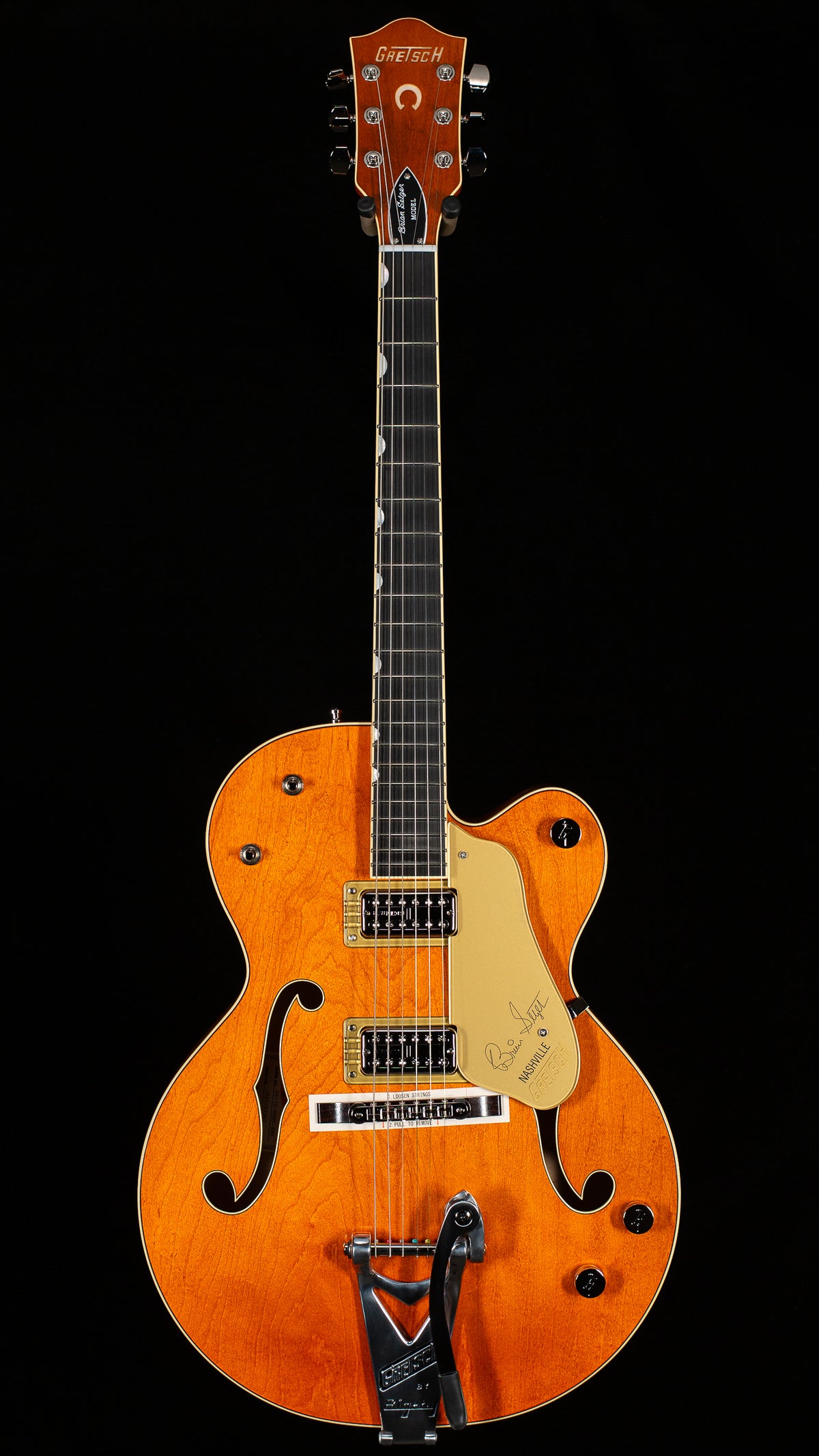 Gretsch G6120T-BSSMK Brian Setzer Signature Nashville Hollowbody '59 "Smoke" with Bigsby, Ebony Fingerboard, Smoke Orange (267)