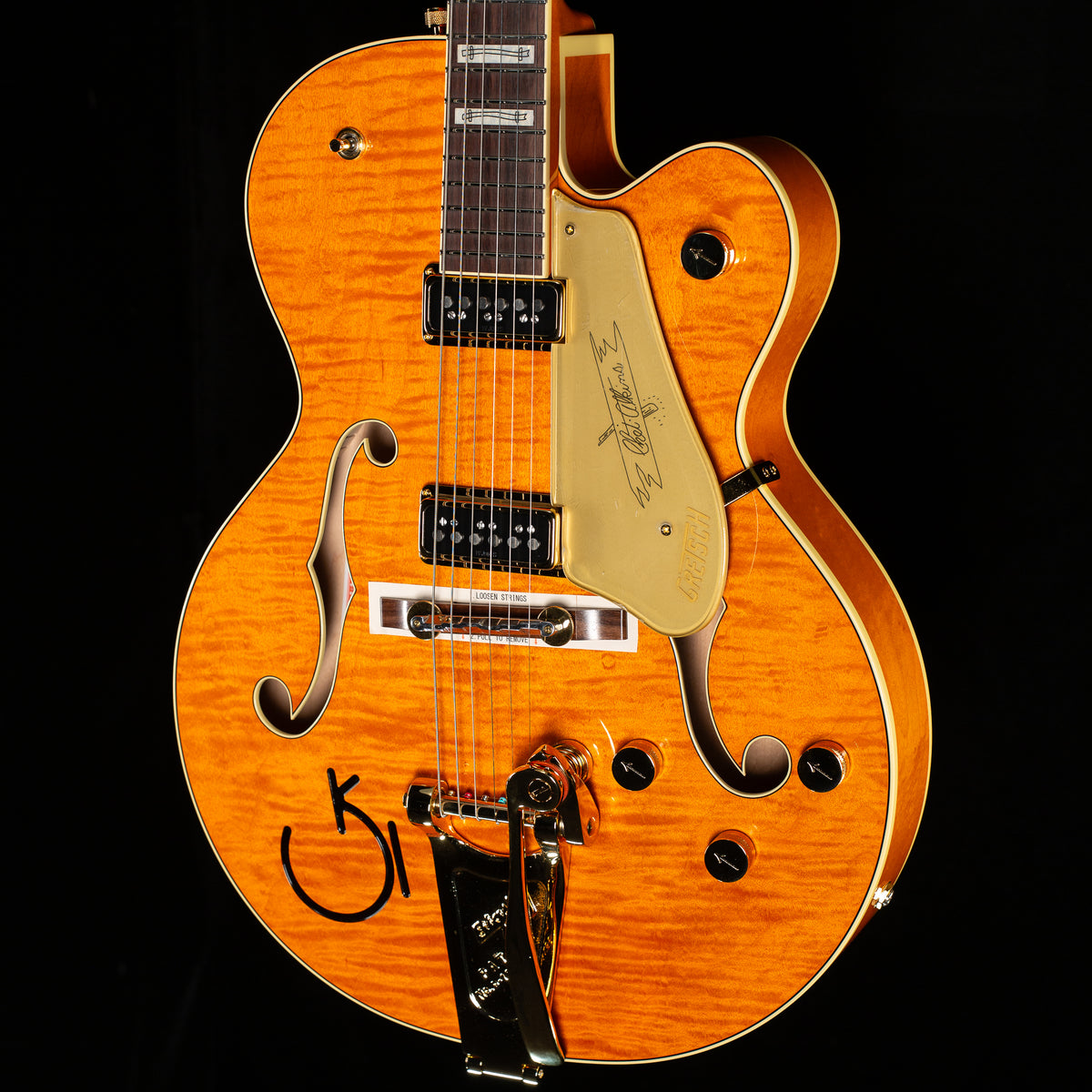Gretsch Professional G6120T-55 Vintage Select Edition '55 Chet Atkins Hollow Body with Bigsby Vintage Orange Stain (285)
