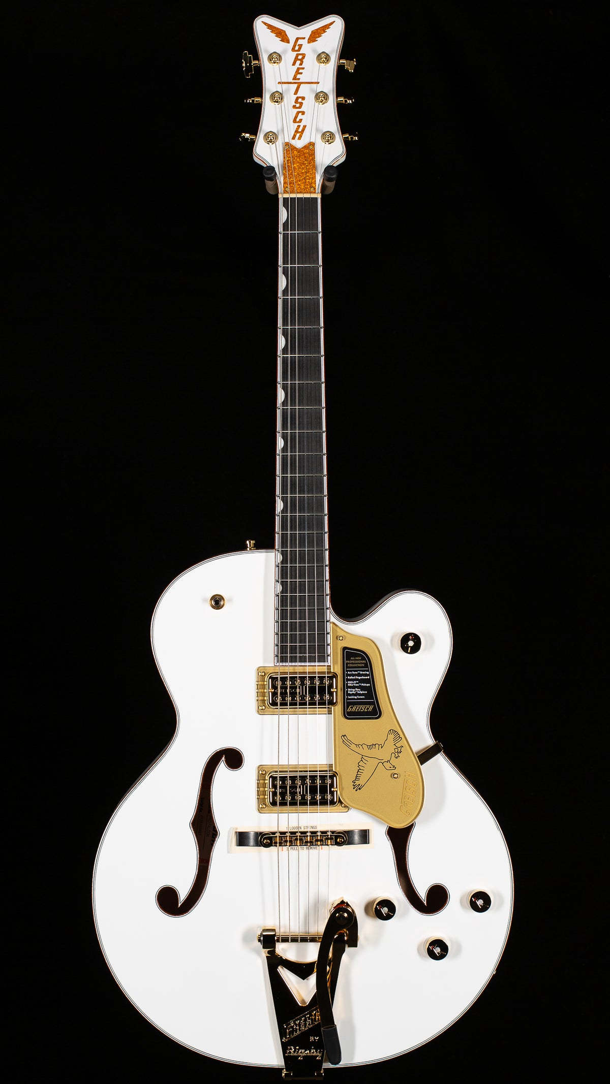 Gretsch Professional Falcon Hollowbody with String Thru Bigsby White (487)