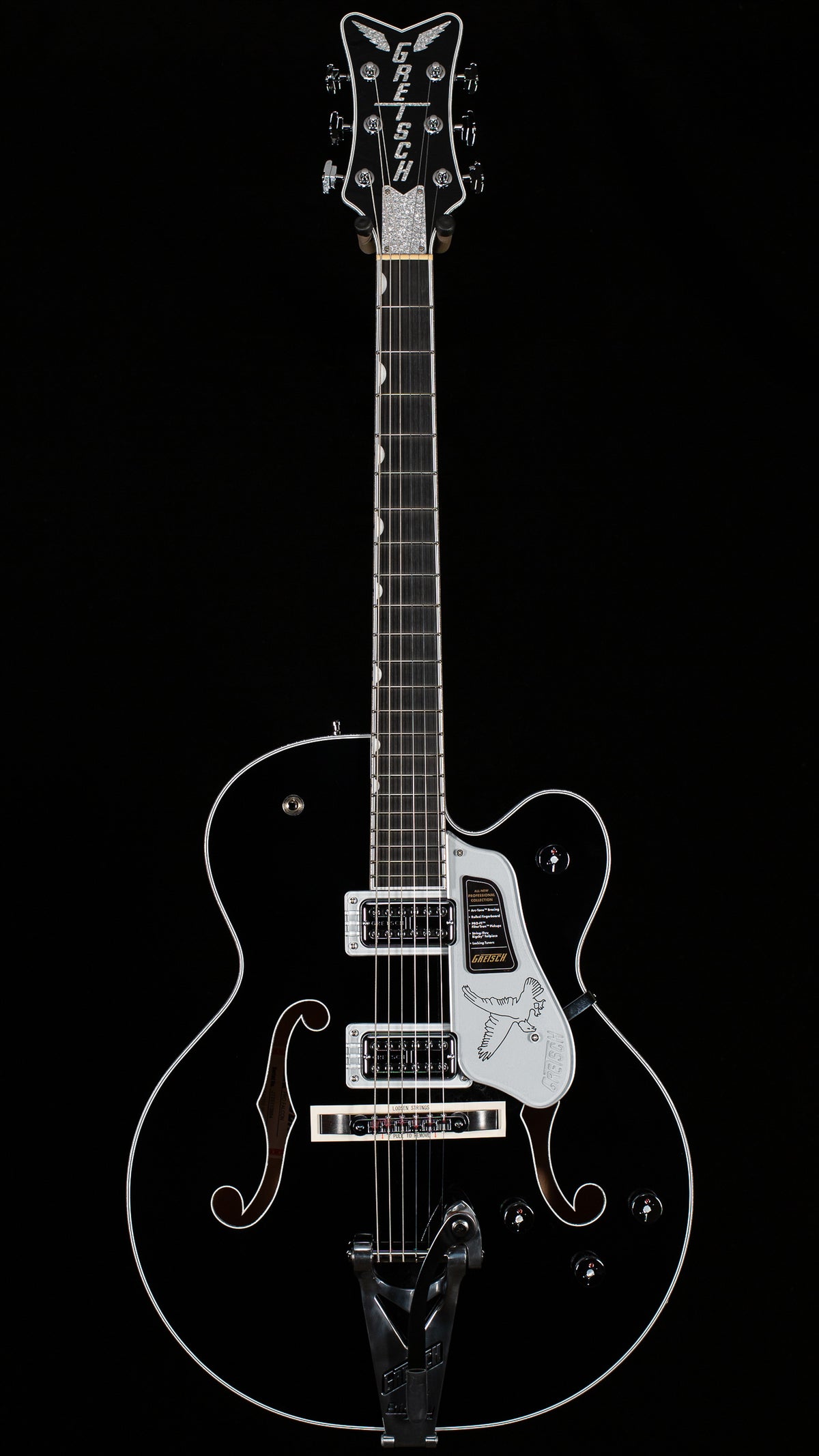 Gretsch Professional Falcon Hollow Body with String-Thru Bigsby Black (884)