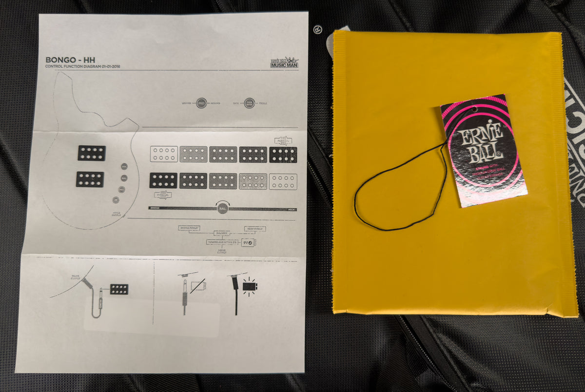 Ernie Ball Music Man Bongo 5 HH Stealth Black (979)