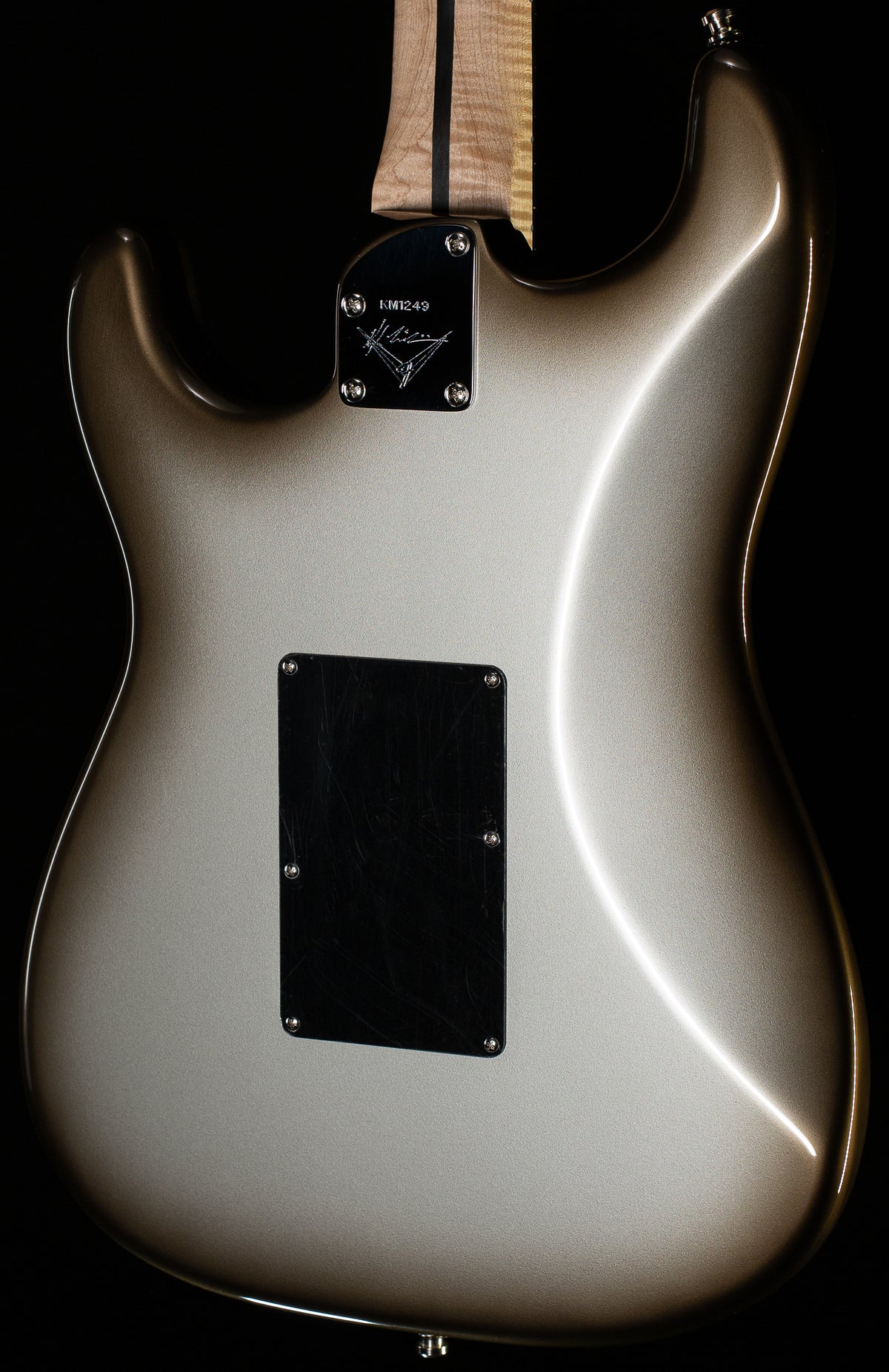 Fender Custom Shop Masterbuilt Kyle McMillin Floyd Rose Stratocaster NOS Trans Black Burst on Inca Silver (249)