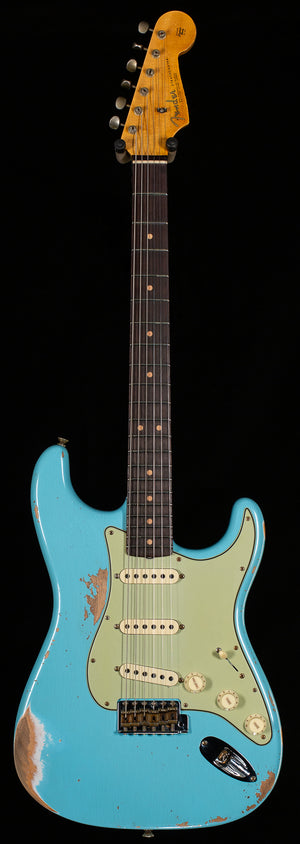Fender Custom Shop Limited Edition 1964 L-Series Stratocaster Heavy Relic Aged Daphne Blue (629)