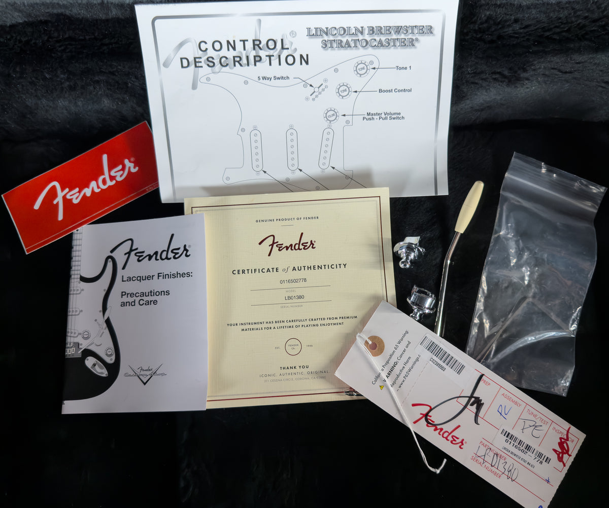 2024 Fender Lincoln Brewster Stratocaster Maple Fingerboard Aztec Gold